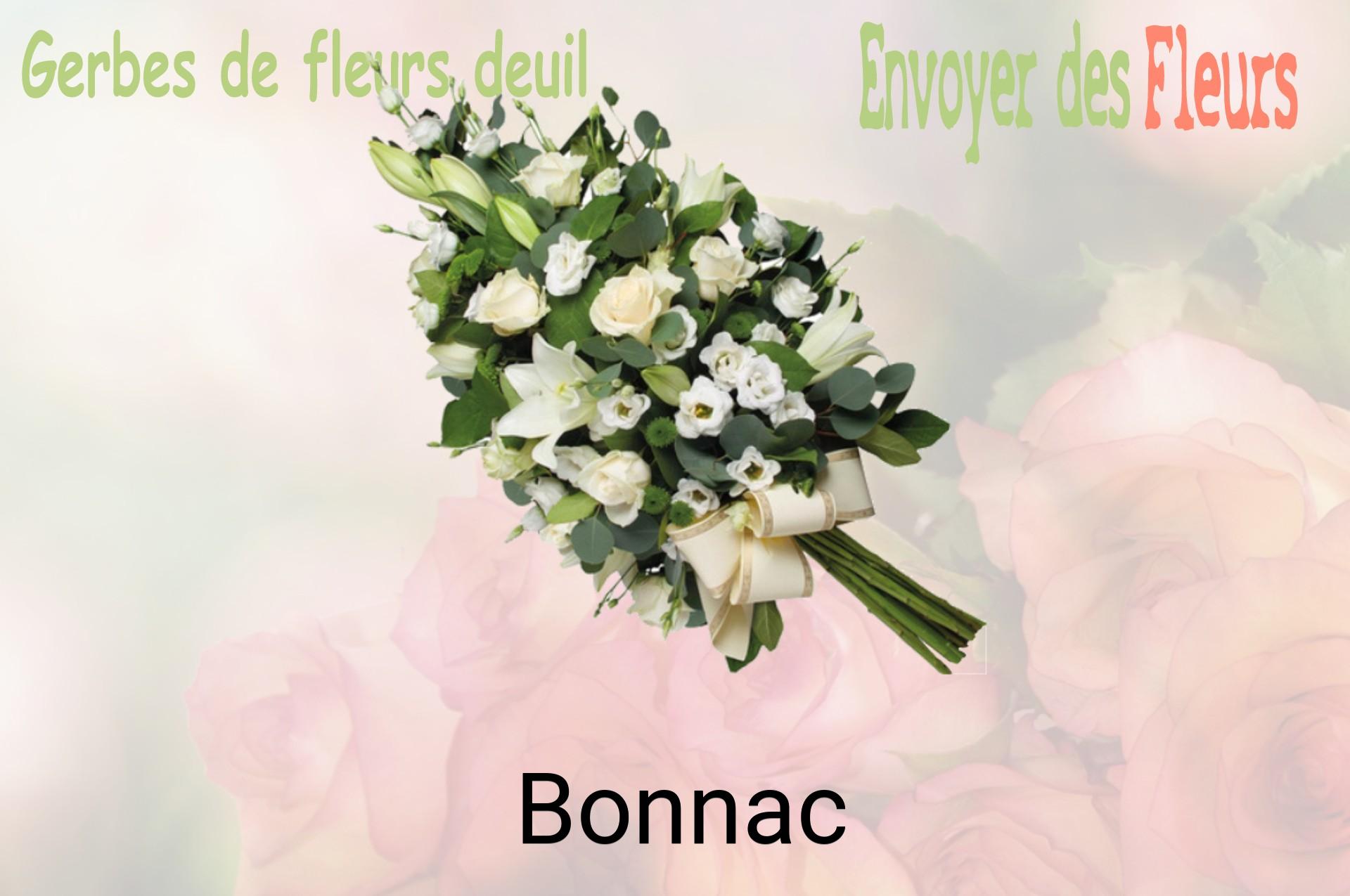 Gerbe de fleurs de deuil livrée à Bonnac